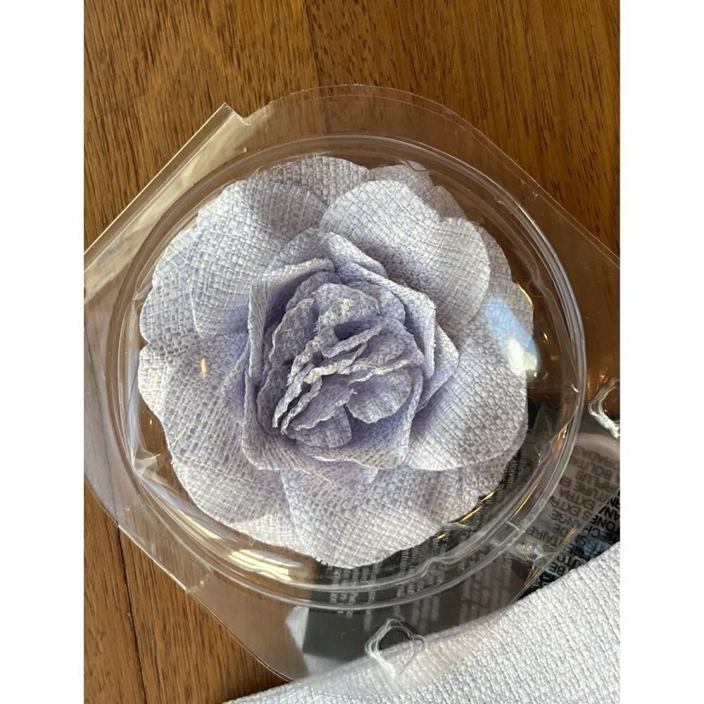 Le Suit 2-Piece Skirt Suit, English Garden Lilac, Detachable Flower, 16W
